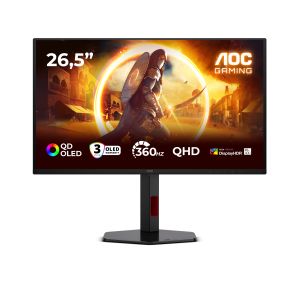 AOC G4 Q27G4SDR Monitor PC 67,3 cm (26.5") 2560 x 1440 Pixel Quad HD QD-OLED Nero, Rosso