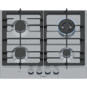 Bosch Serie 6 PCH6A5I90 Piano cottura a gas 60 cm 4 fuochi Acciaio Inox