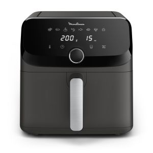 Moulinex Easy Fry Mega , Friggitrice ad aria, Capacità Extra Large 7,5L/2kg, 8 programmi preimpostati, Coal Grey