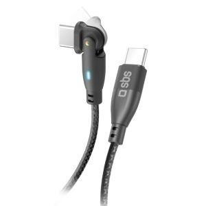 SBS Flexi cavo USB USB 2.0 1 m USB C 60 W Nero