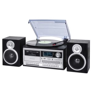 Trevi GIRADISCHI STEREO DAB+ 25W WIRELESS USB SD AUX-IN CASSETTA ENCODING TT 1072 DAB NERO