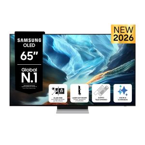 Samsung OLED AI TV 65" QE65S90HAEXZT 4K, Processore NQ4 AI Gen3, 4K AI Upscaling Pro, Glare Free, OLED HDR+, Motion Xcelerator 165Hz, Dolby Atmos & OTS Lite, Laser Slim Design, Vision AI Smart TV, 2026