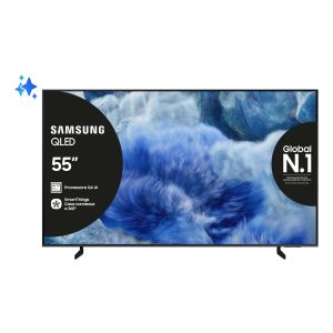 Samsung QLED AI TV 55" QE55Q8FAAUXZT 4K, Processore Q4 AI, 4K Upscaling, Color Booster Pro, OTS Lite, Air Slim Design, Vision AI Smart TV, 2025