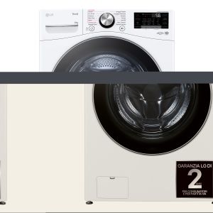 LG F0P3020TSWC Lavatrice capacità XL 20kg AI DD™ Serie P3, Classe B, 1000 giri, TurboWash 360, Vapore, Wi-Fi, White