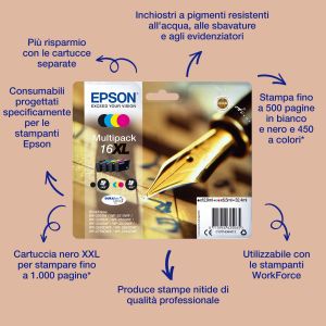 Epson Pen and crossword Singlepack Magenta 16XL DURABrite Ultra