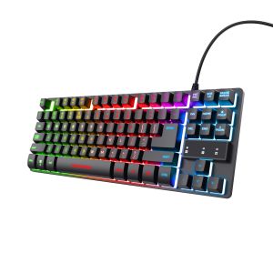 Trust GXT 833 Thado tastiera Gaming USB Olandese Nero, Argento
