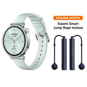 Xiaomi Watch S4 41mm + Jump Rope, Mint Green 3,35 cm (1.32") AMOLED Digitale Argento