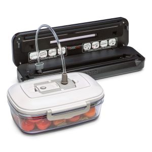 Magic Vac COMPACT,MINIMO INGOMBRO, MASSIMA EFFICACIA MACCHINA PER IL SOTTOVUOTO DOMESTICO DAL DESIGN COMPATTO. DOTATA DI UNA POMPA SINGOLA DA 9 L/MIN.