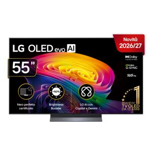LG OLED evo AI 55'' Serie C6 OLED55C65LA, 4K, Brightness Booster, Processore α11 Gen3, VRR 165Hz,G-Sync, SMART TV 2026