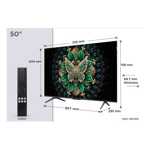 TCL C69 Serie C69K Smart TV QD-MiniLED 4K 50" 50C69K, 144Hz, audio Onkyo 2.1, Dolby Vision IQ & Atmos, Google TV