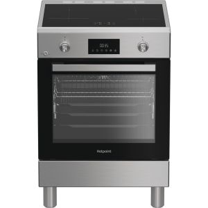 Hotpoint Ariston H6I8LMSAX cucina libera installazione inox, 60x60cm, piano induzione,forno elettrico ventilato, 73Lt, classe A