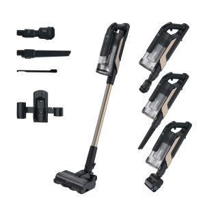 Hoover HF610P 011 Aspirapolvere senza filo, 250 AW Potenza d'aspirazione, Spazzola SmartAdapt con sensori avanzati e tecnologia bidirezionale, Nero, Metallico