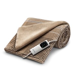 Imetec CaldoPlaid Elegance, Plaid Riscaldabile, Morbida Coperta Elettrica, 180x140 cm, Tessuto Double Face, Risparmio Energetico, Tecnologia Adapto, Rapido Riscaldamento, 6 Temperature, Lavabile
