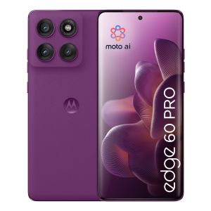 Motorola edge 60 pro con Moto AI (12/512GB, Fotocamera 50+50+10MP, selfie 50MP, Display 6.67" pOLED 120Hz, MediaTek Dimensity 8350, batteria 6000mAh, ricarica 90W, Android 15), PANTONE Sparkling Grape