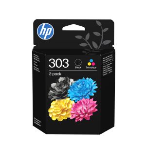 HP Confezione da 2 cartucce di inchiostro nero/in tricromia originali 303