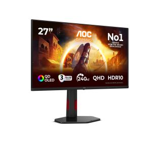 AOC G4 Q27G4ZDRAD Monitor PC 67,3 cm (26.5") 2560 x 1440 Pixel Quad HD OLED Nero, Rosso